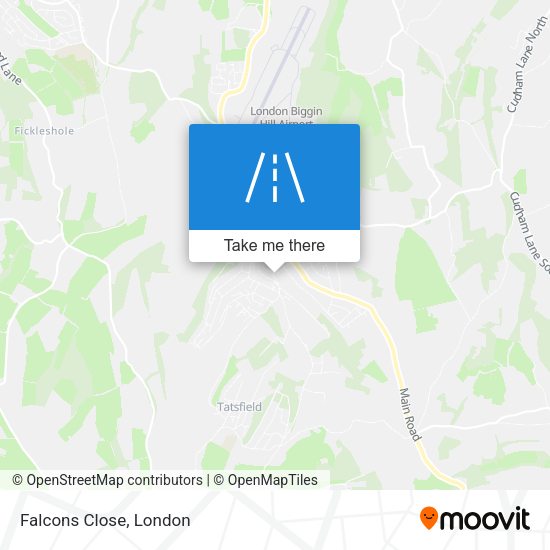 Falcons Close map