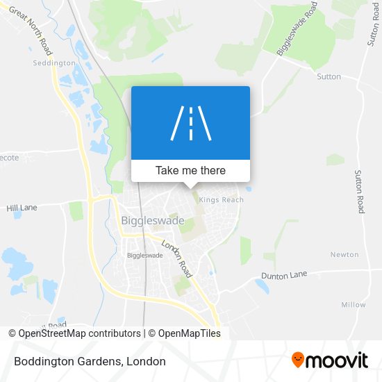 Boddington Gardens map