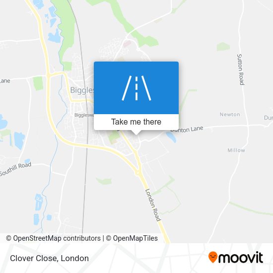 Clover Close map