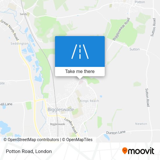 Potton Road map