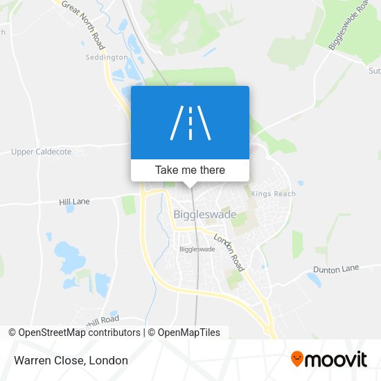 Warren Close map