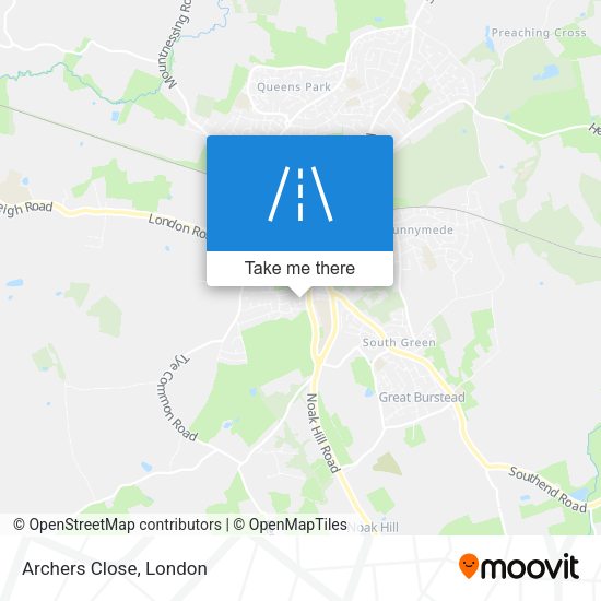 Archers Close map