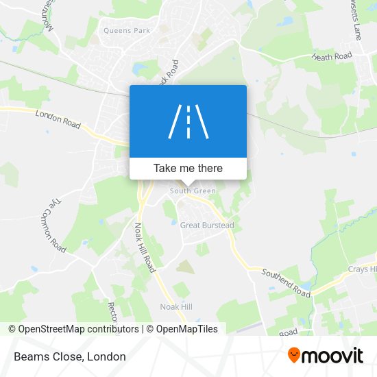 Beams Close map