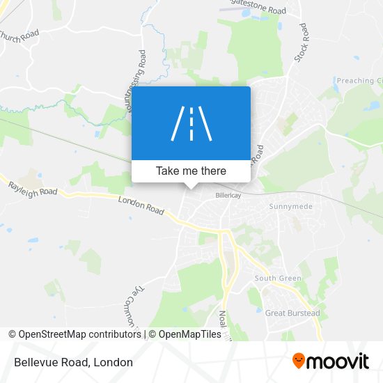 Bellevue Road map