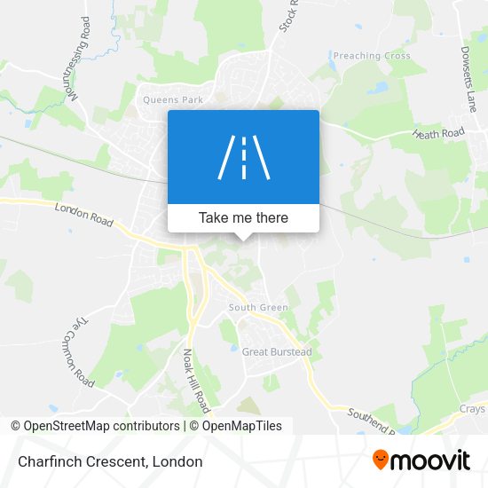 Charfinch Crescent map