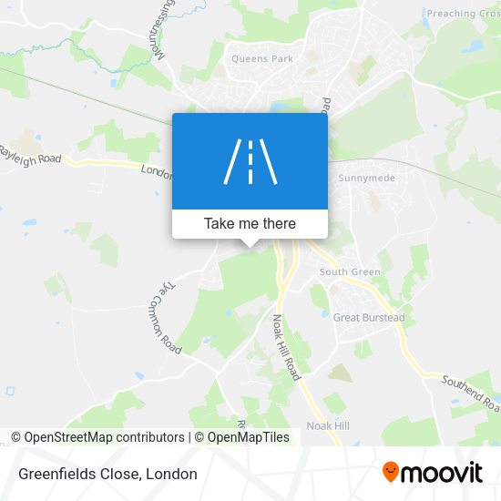 Greenfields Close map