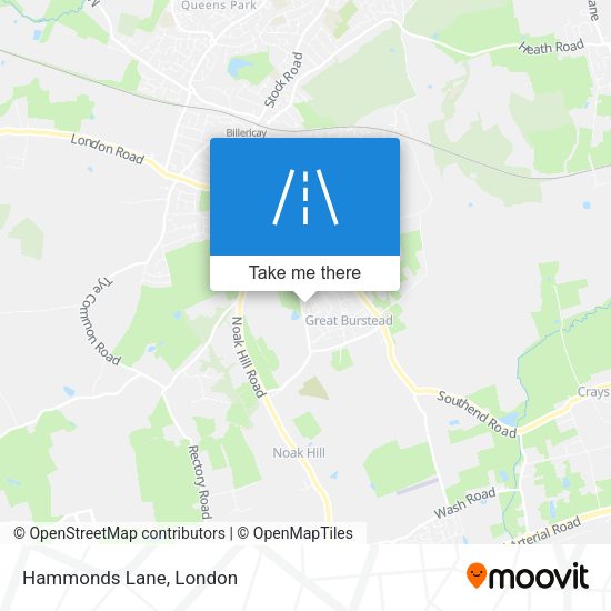 Hammonds Lane map