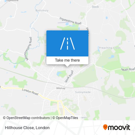 Hillhouse Close map