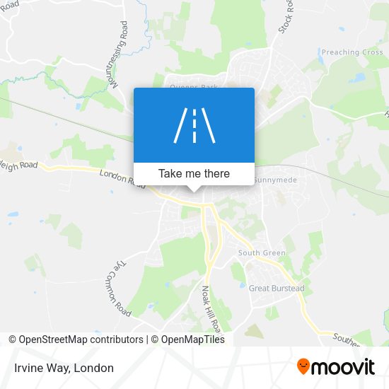Irvine Way map