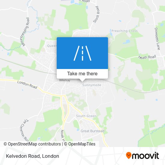 Kelvedon Road map