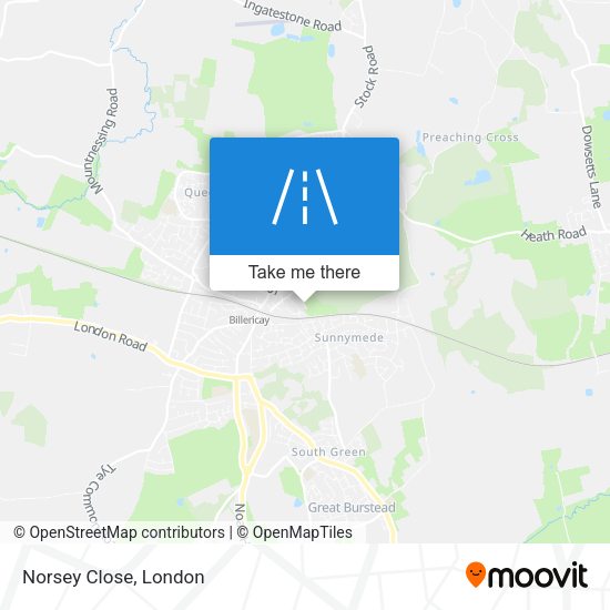 Norsey Close map
