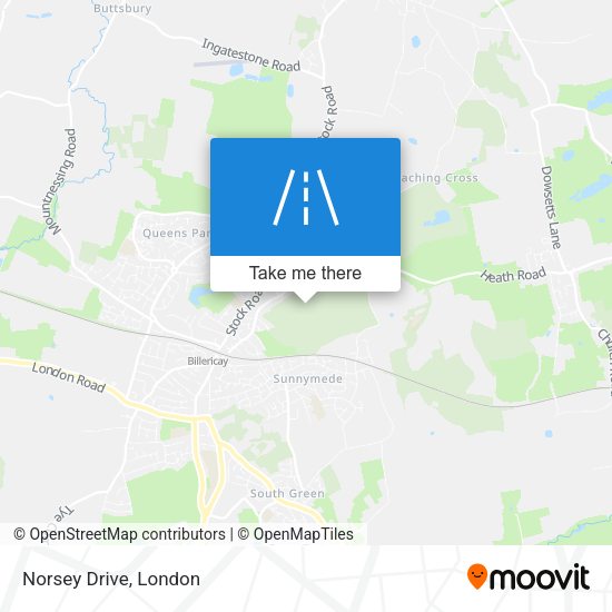 Norsey Drive map