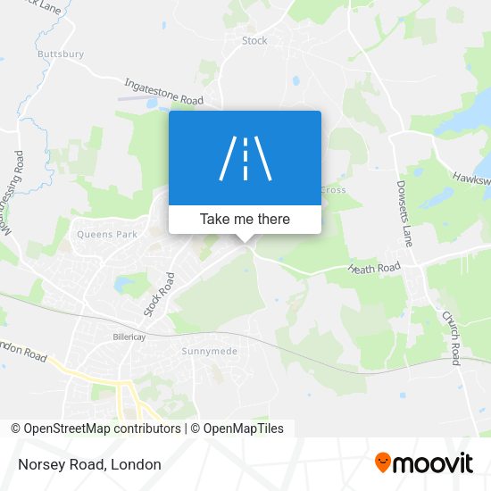 Norsey Road map