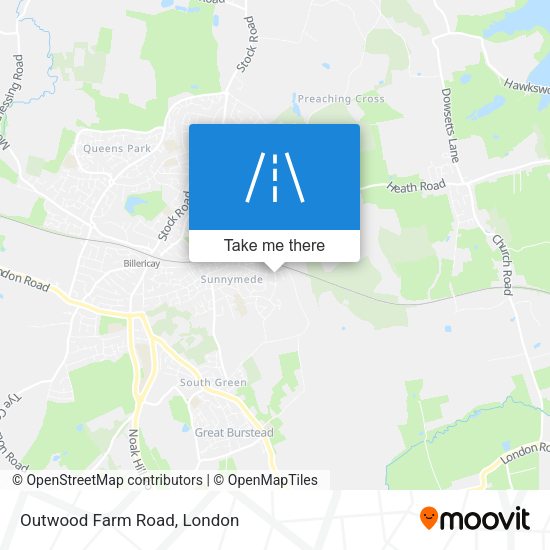 Outwood Farm Road map