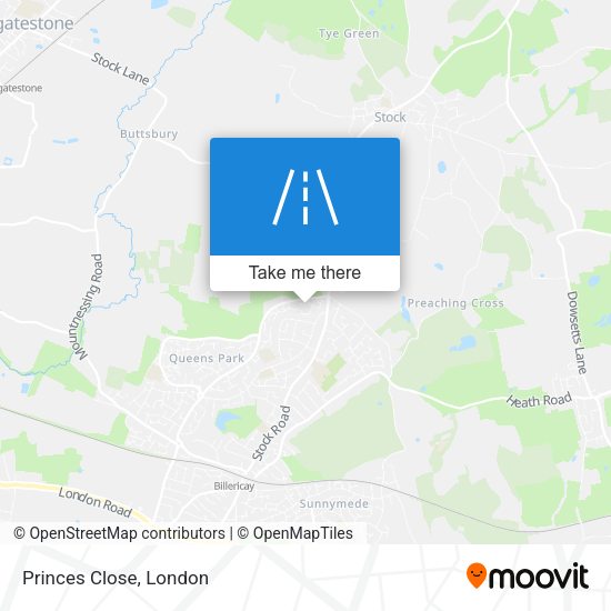 Princes Close map
