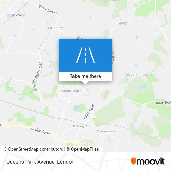 Queens Park Avenue map