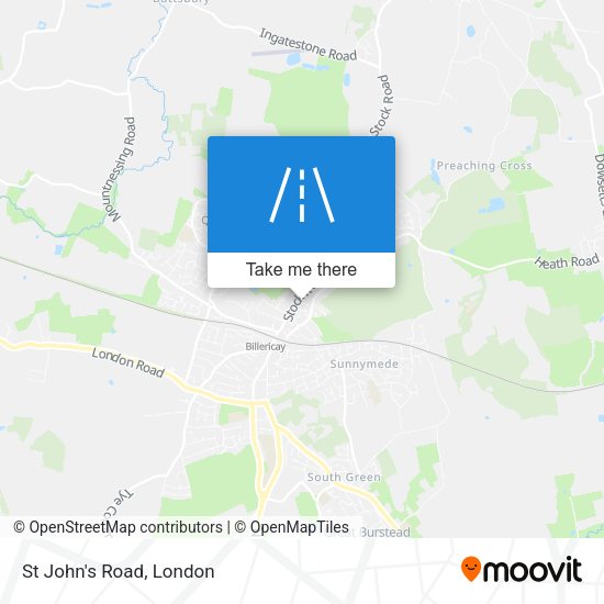 St John's Road map
