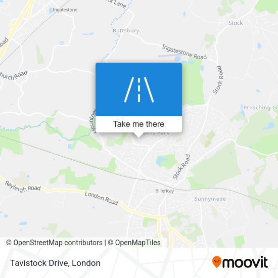 Tavistock Drive map