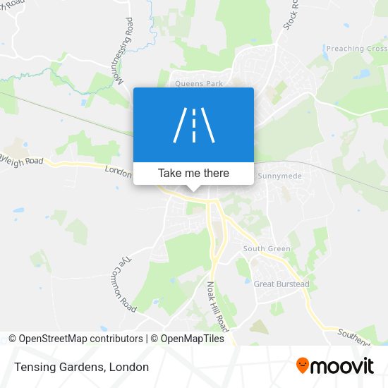 Tensing Gardens map