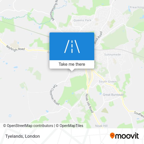 Tyelands map