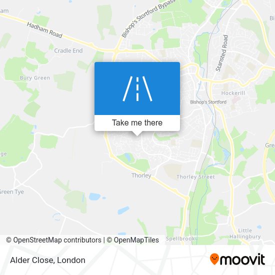 Alder Close map