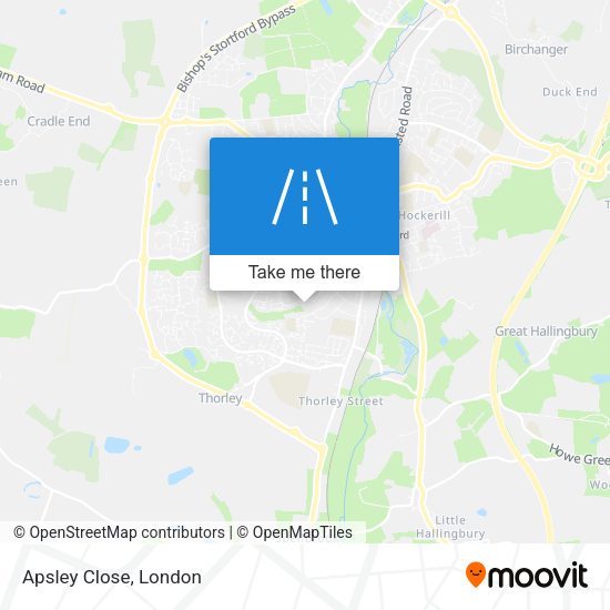 Apsley Close map