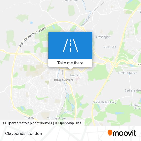 Clayponds map