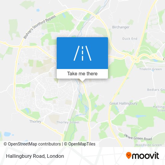 Hallingbury Road map