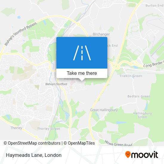 Haymeads Lane map
