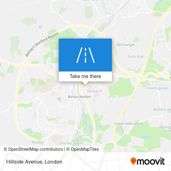 Hillside Avenue map