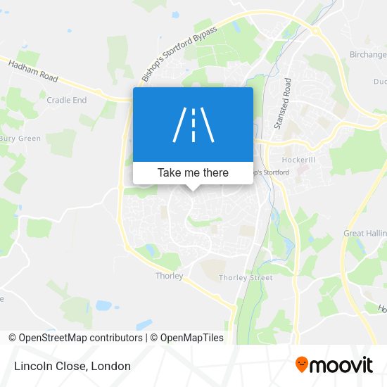 Lincoln Close map