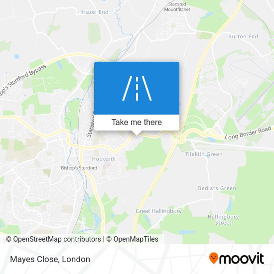 Mayes Close map