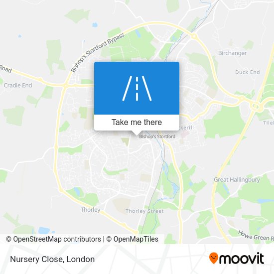 Nursery Close map