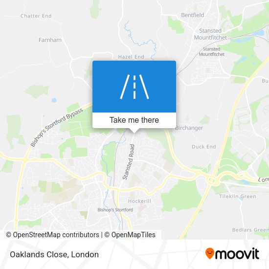 Oaklands Close map