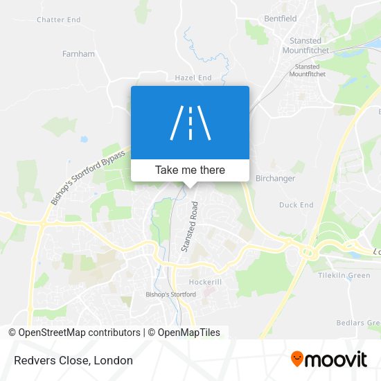 Redvers Close map