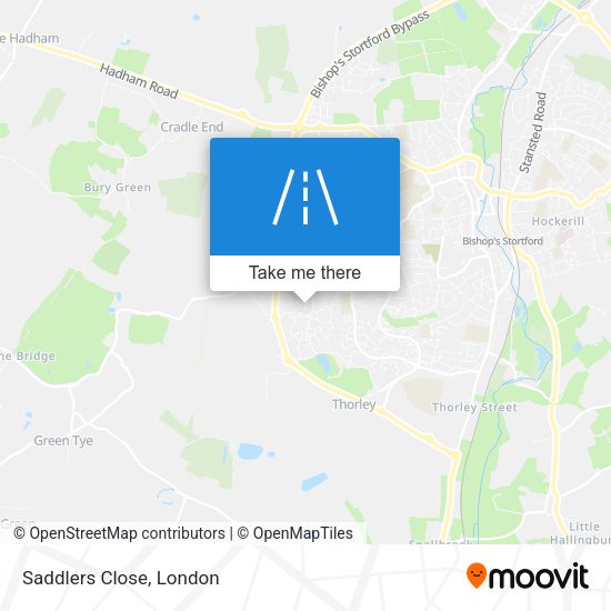 Saddlers Close map