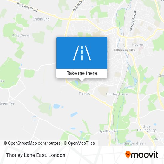 Thorley Lane East map