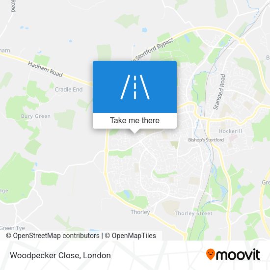 Woodpecker Close map