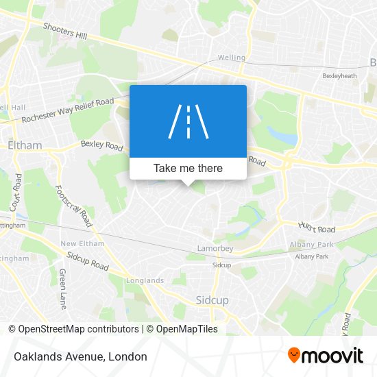 Oaklands Avenue map