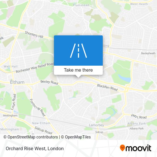 Orchard Rise West map