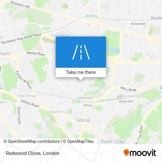 Redwood Close map