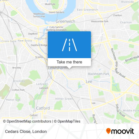 Cedars Close map
