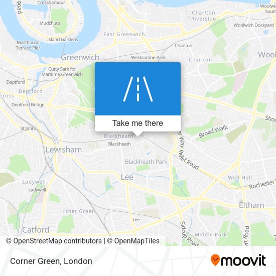 Corner Green map