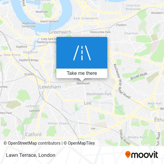 Lawn Terrace map