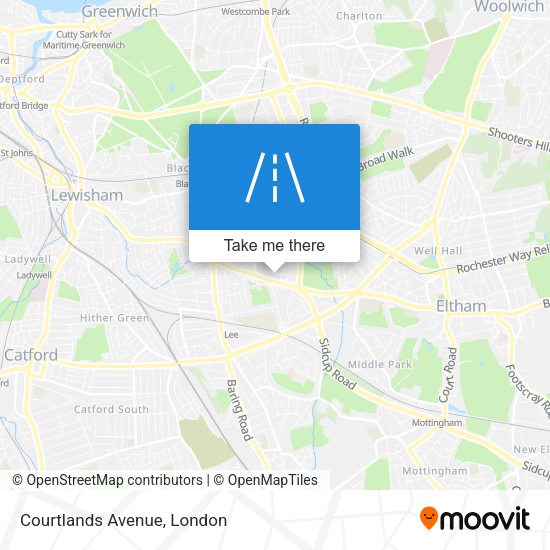 Courtlands Avenue map