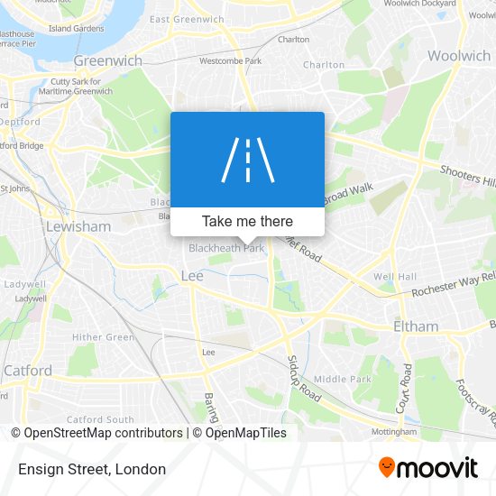 Ensign Street map
