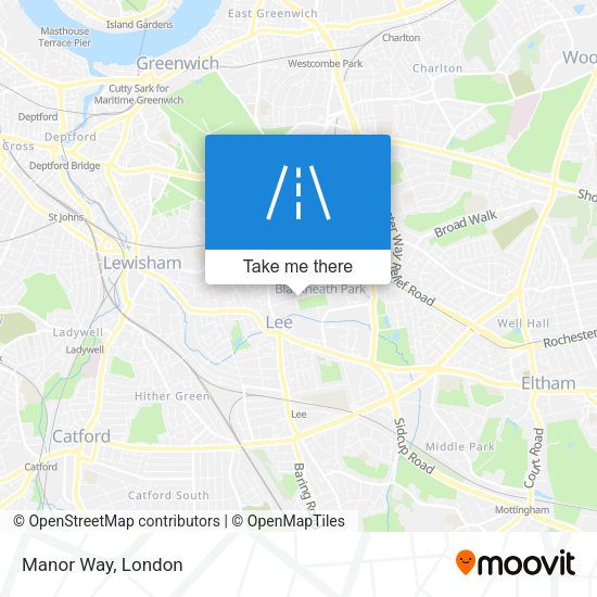 Manor Way map