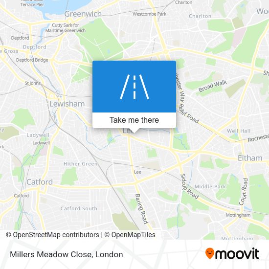 Millers Meadow Close map