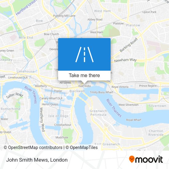 John Smith Mews map