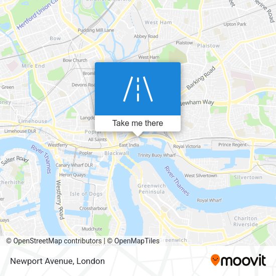 Newport Avenue map